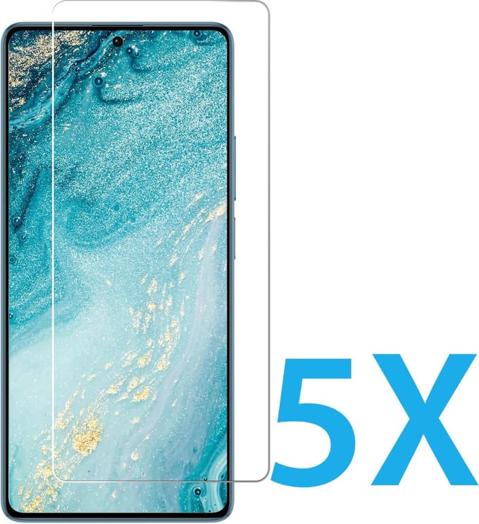 Glasplaatje Geschikt voor: Xiaomi Redmi Note 13 4G - 5x Screenprotector - screen protector - glas - bescherm - beschermglas