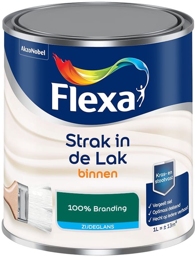 Flexa - Strak In De Lak Binnenlak Zijdeglans - 100% Branding - Mengverf - 1 L