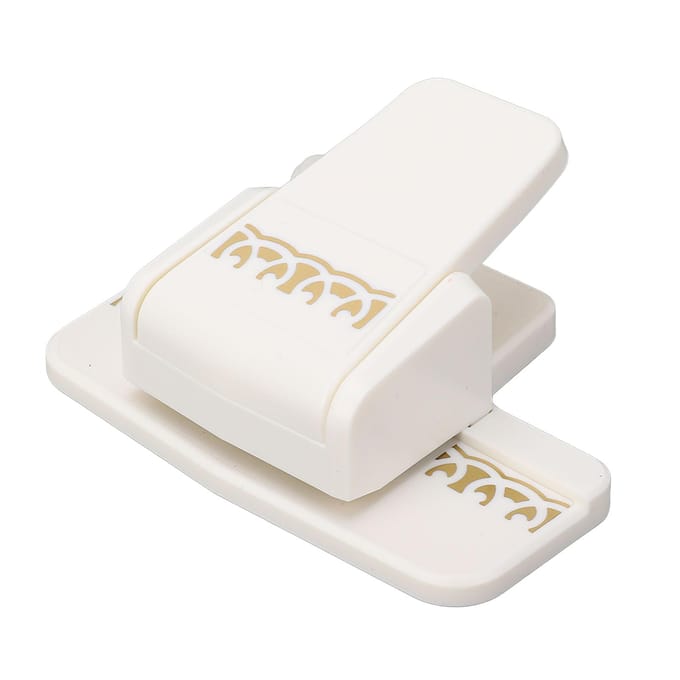 Perforatrice de Bordures Artisanale Plastique et Métal Portable Perforatrice à Embosser Papier Fleur pour Artisanat Type white