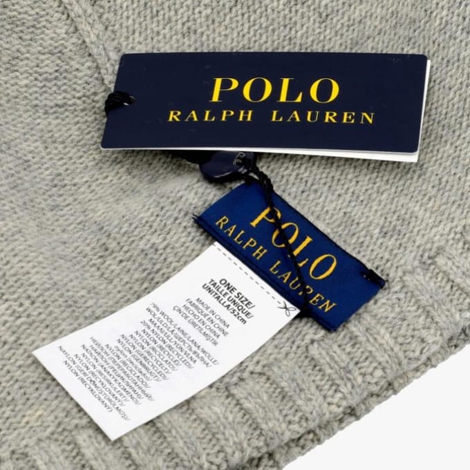 Polo Ralph Lauren Vlag Gebreide Muts Pc1441 032 PC1441-032 gray