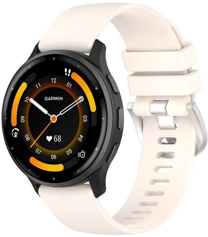 Siliconen bandje Garmin Venu 4 41mm met stalen gesp - Beige
