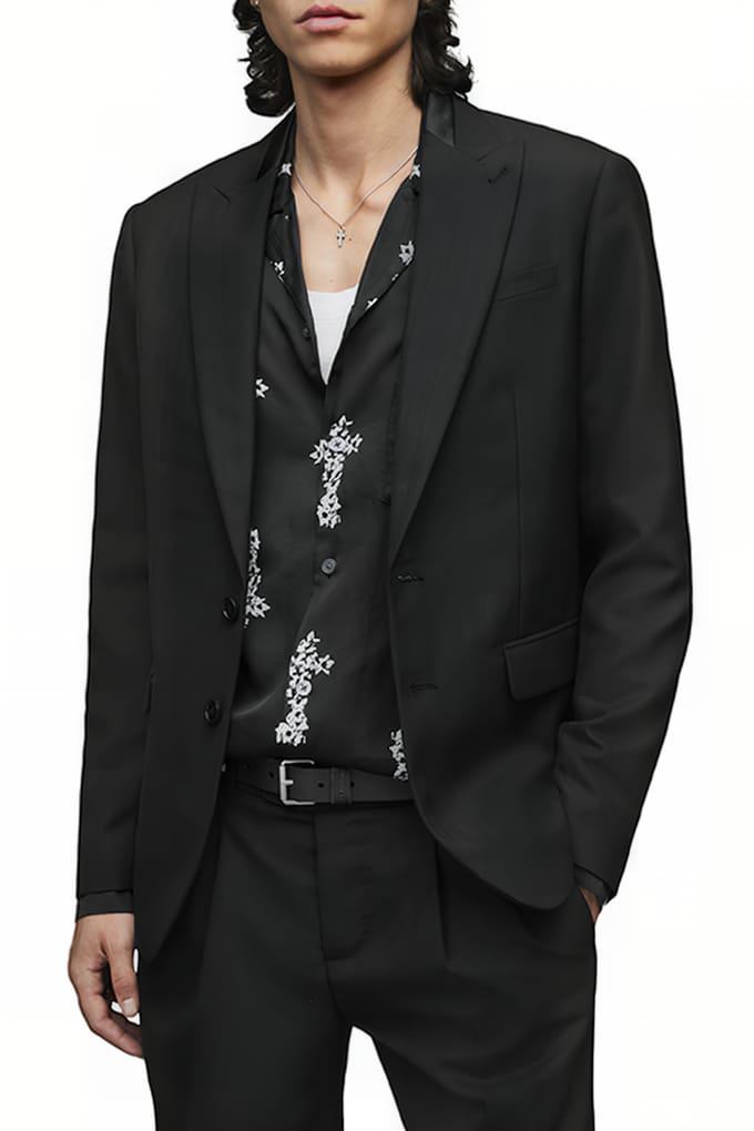 AllSaints Bane Blazer Black Größe: 34 | Blazer Outlet | Herren | Schwarz