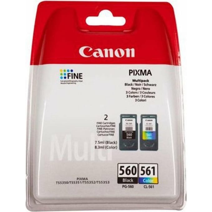 Canon Inktcartridge PG-560 / CL-561 Zwart + 3 kleuren Multipack