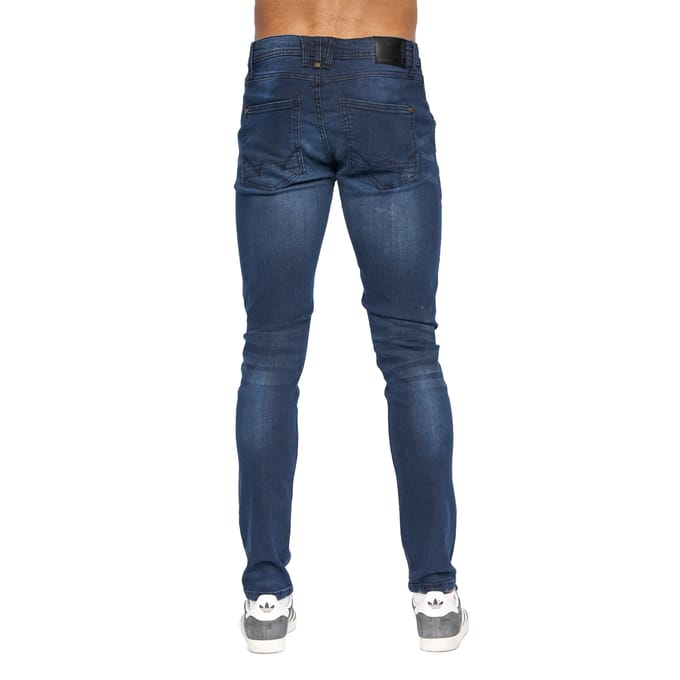 Duck and Cover Heren Tranfold Slim Jeans (Donkere wasbeurt)