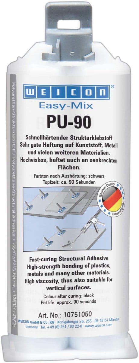 WEICON Easy-Mix PU 90 – 2-componenten polyurethaanlijm – zwart – 50 ml