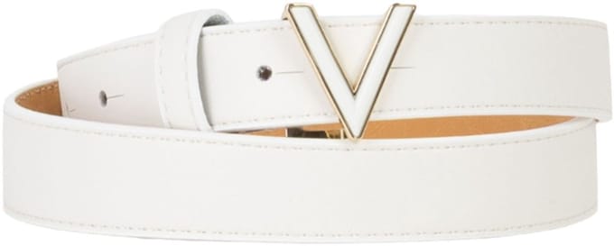 VALENTINO riem Glow Belt W85 Bianco / Oro wit