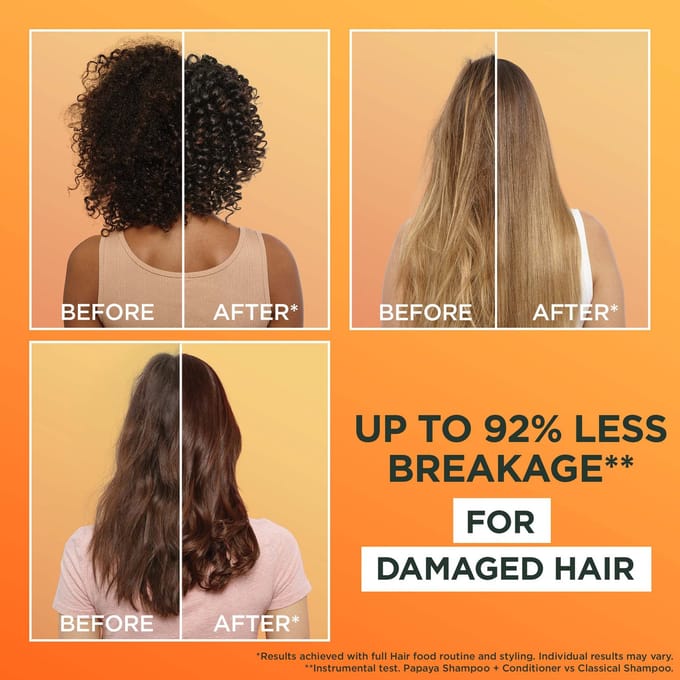 Garnier Ultimate Blends Hair Food Papaya 3-in-1 Maskerbehandeling voor Beschadigd Haar 390 ml