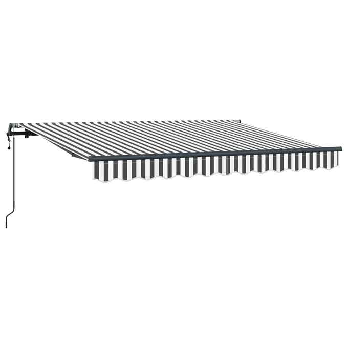 vidaXL - Uitschuifbare - luifel - Antraciet - 350 - x - 200 - cm - Stof