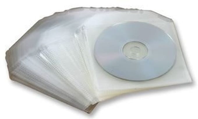 Allecto - Polypropyleen CD/DVD Hoezen - Transparant - 100 Stuks - 120 Micron - Bescherming voor Media - Opslag