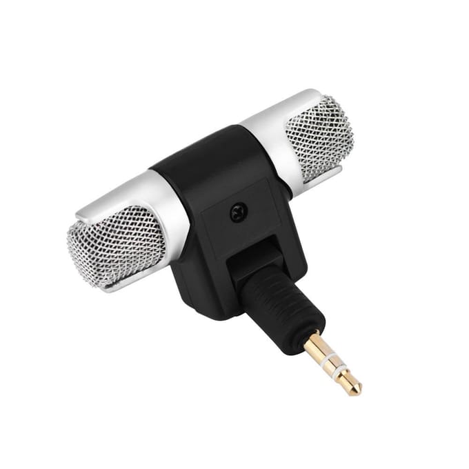 Mini microphone stéréo avec prise jack plaquée or 3,5 mm pour PC, ordinateur portable, MD, appareil photo