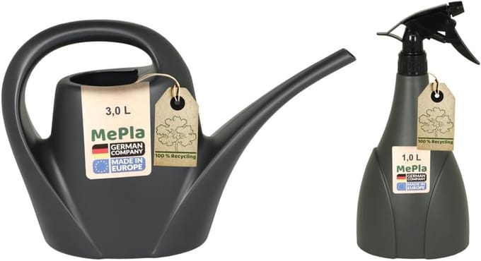 Set van 3,0L Gieter en 1,0L Plantensproeier - Antraciet, UV-bestendig