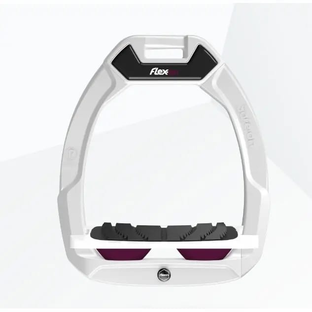 Veiligheidshaken voor paardrijden Incliné Grip Wit/Wit/Pruim Flex-On Safe-On