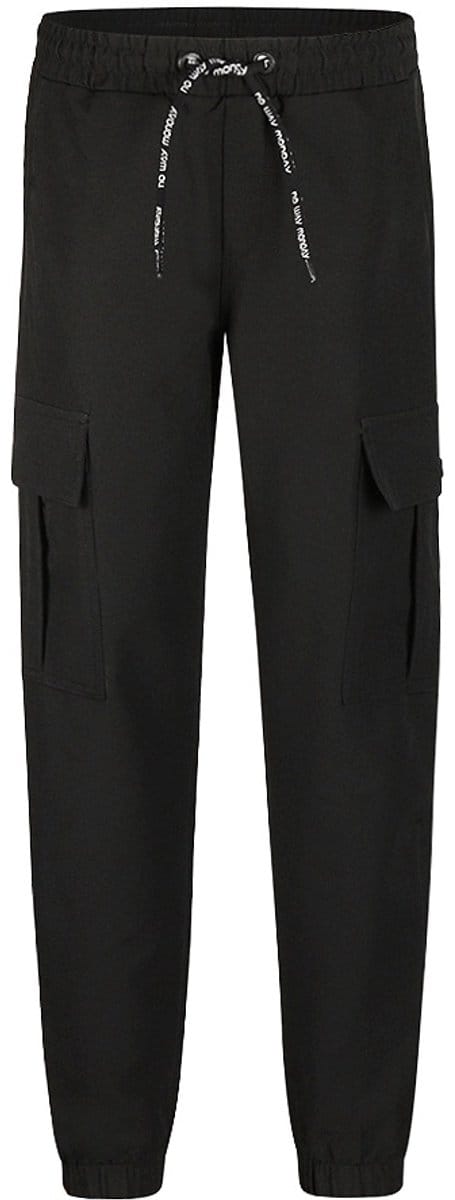 No Way Monday Jongens Loose Fit Broek - Black