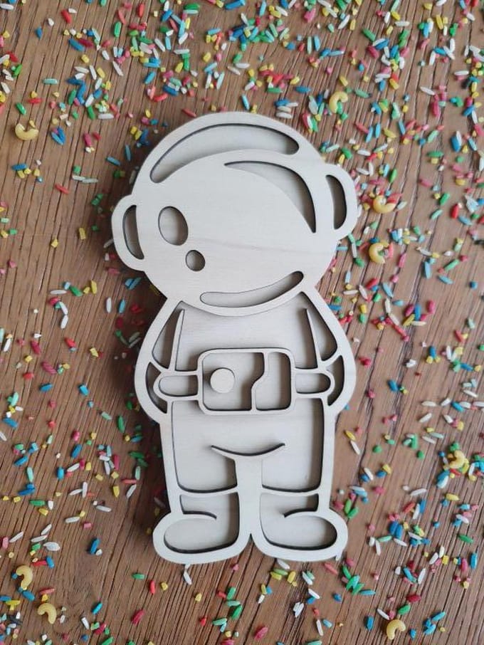 Speelframe Astronaut - Sensoryplay - Speeltray - Speelrijst - Speel vorm - Sensory Play - Montessori - Open ended - Speelbak