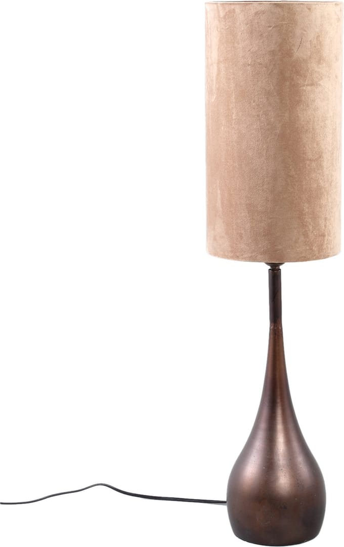 PTMD Staande lamp Charlize - 20x20x46 cm - Ijzer - Brons