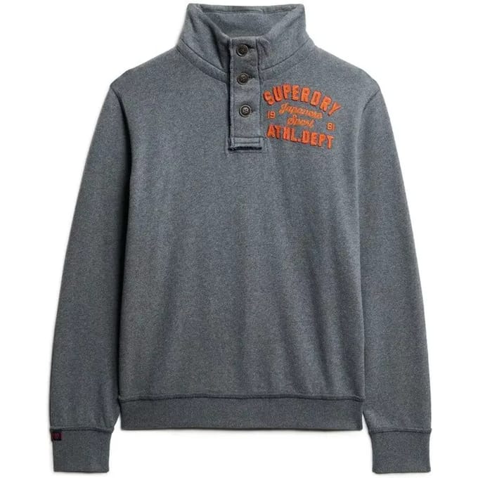 Superdry - Vintage Athletic sweatshirt met halve knoopsluiting - Heren - Truien