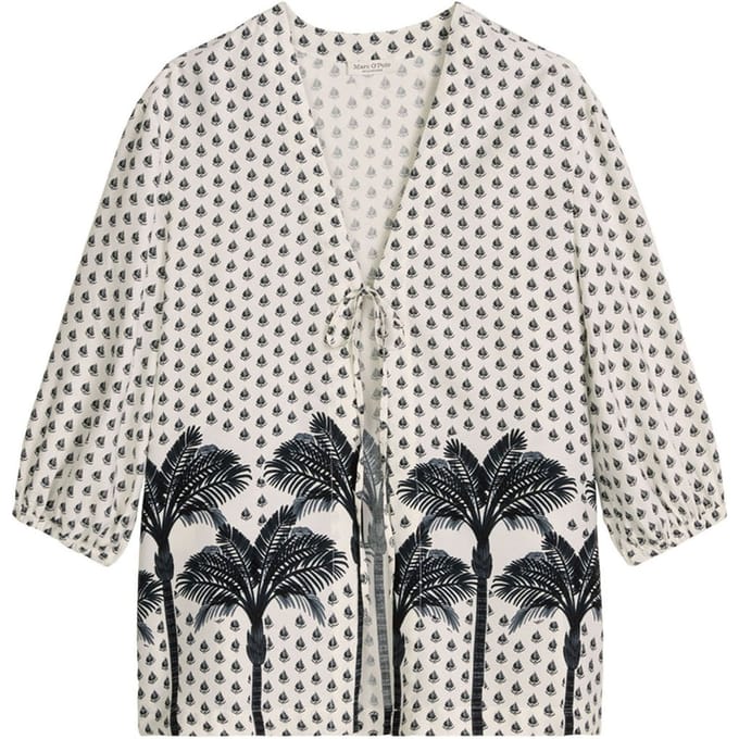 Marc O'Polo Vrouwen Strandshirt Palm Border Geo