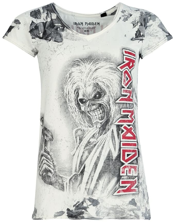 Iron Maiden T-shirt - Killers - S tot 4XL - voor Vrouwen - wit-grijs