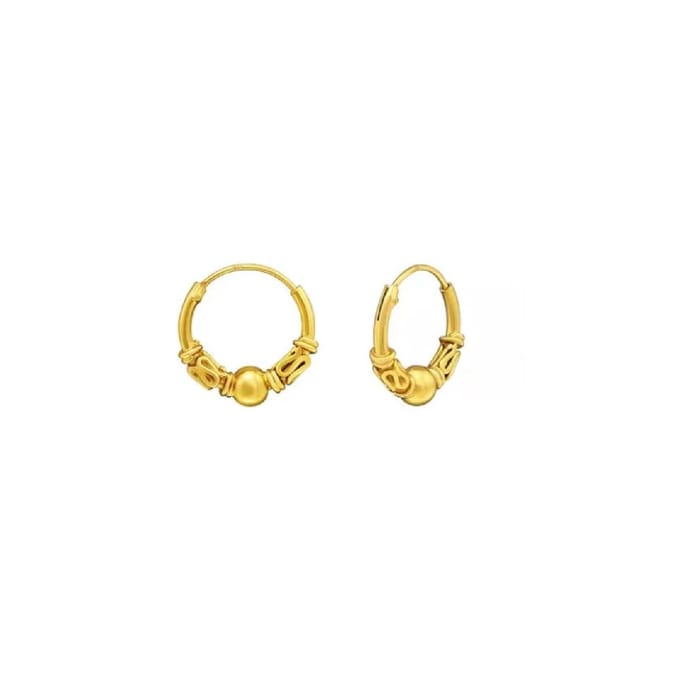 Bijoutheek Bali hoop Oorringen 10GD-5 Gold