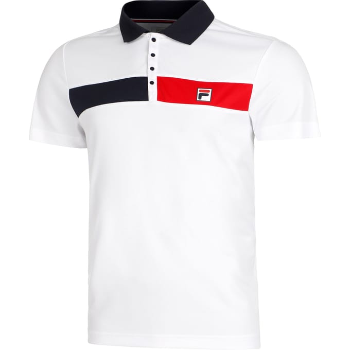 Fila Jayden Polo Heren-Wit,Rood