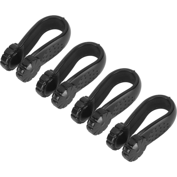 4pcs Clip de Relaxation Acupression Forme de Fleur Universel Portable Outil Point de Pression Main Noir noir