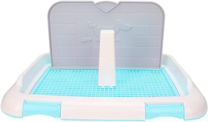 Hondentoilet Puppy - Kattenbak Training - Zindelijkheid Training - Dubbele Laag Systeem - 46 cm - Blauw