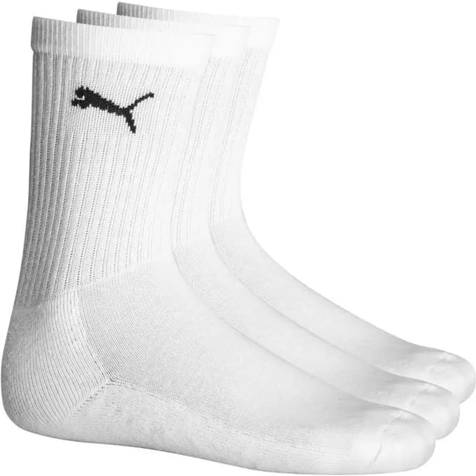 Puma - Kids Regular Crew Lightweight - Witte Sokken - 35 - 38 - Wit