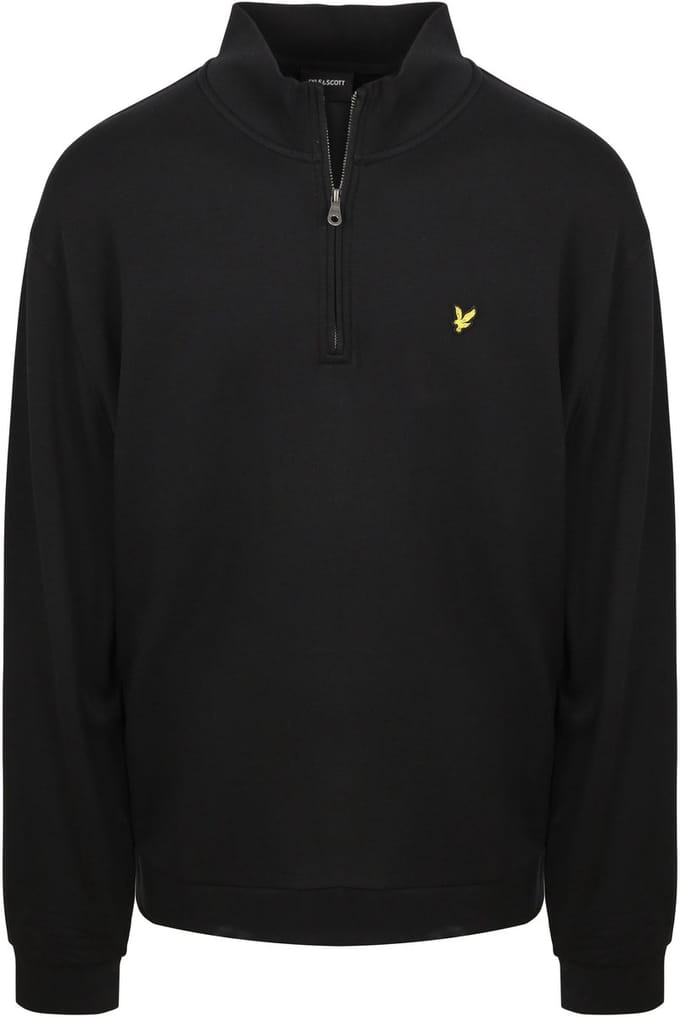Lyle & Scott Plussize Sweat Half Zip Zwart - Maat 4XL - Heren - Quarter zip