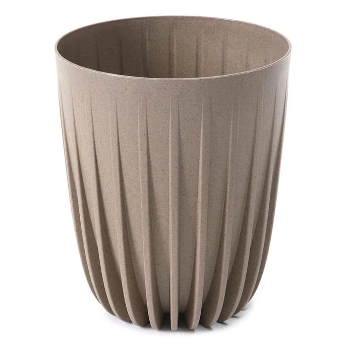 HowHomely Stripped Eco Coffee - Bloempot - Moderne Ontwerp - UV-bestendig - Latte Kleur