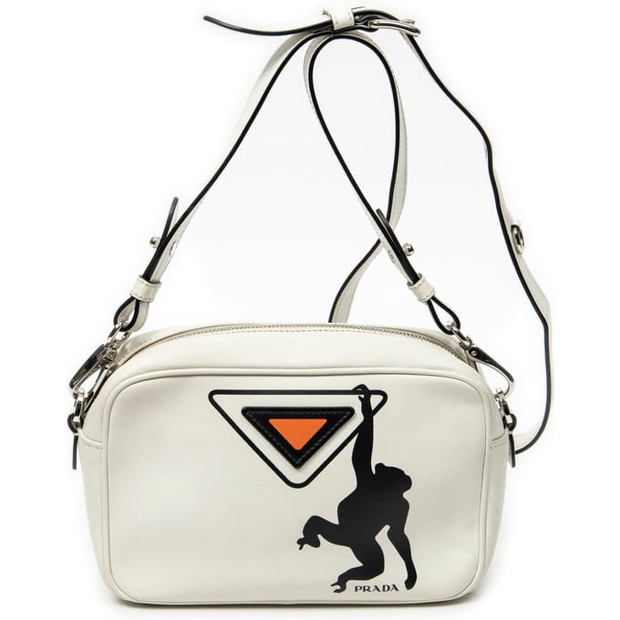Monkey Print Camera Bag   schoudertas