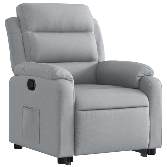 Vidaxl Verstelbare Fauteuil, Lichtgrijs, Bekleed met Stof