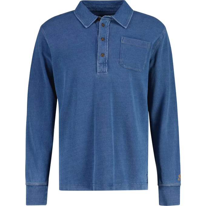 Gant Trui Cotton Indigo Dyed Finish Rugger Indigo / male