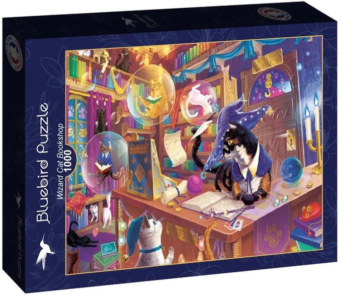 Wizard Cat Bookshop Puzzel 1000 Stukjes