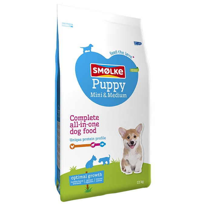 12kg Puppy Mini/Medium Smølke Hondenvoer