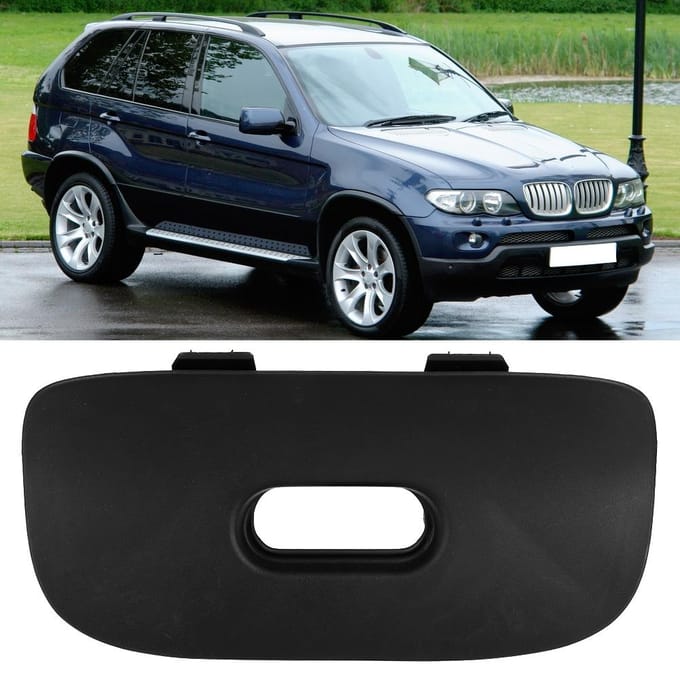 Achterbumper Trekhaak Afdekking Trim Klep Trekhaak Past voor X5 E53 20002006 51128402327 black
