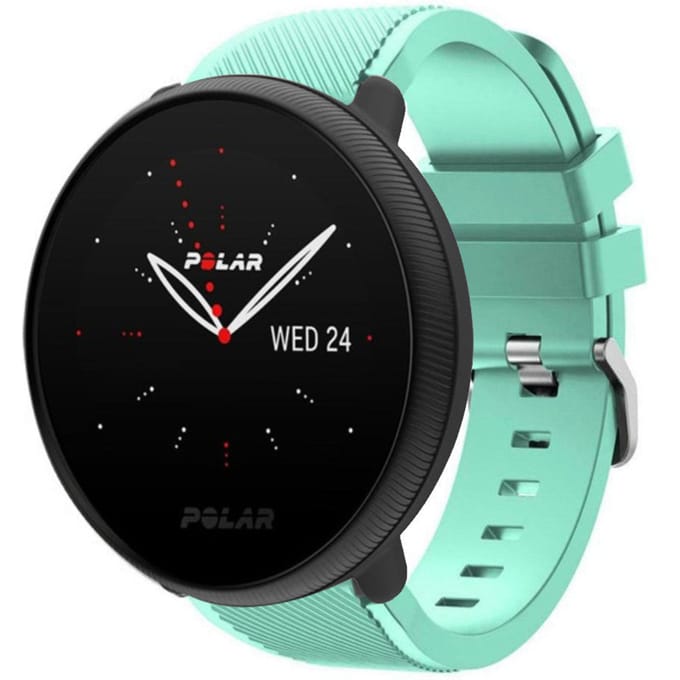 Polar Ignite 2 twill siliconen band (aqua)