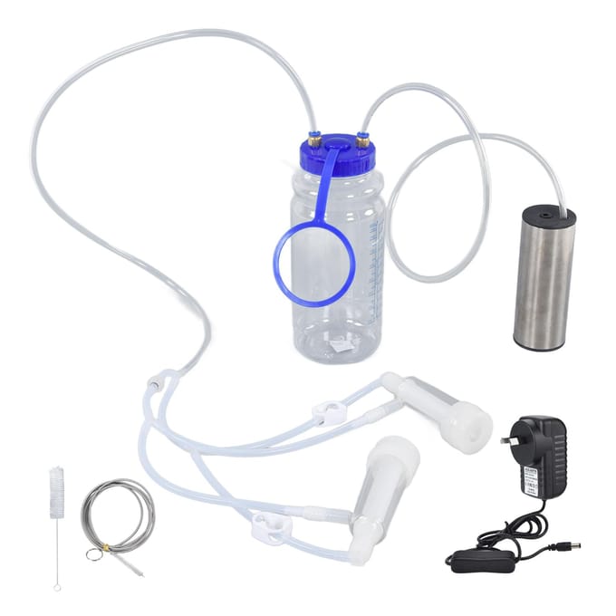 Kit Machine à Traire Électrique Machine à Traire Portable de Type Mini pour Chèvre Vache Mouton 100?Prise 240VAU