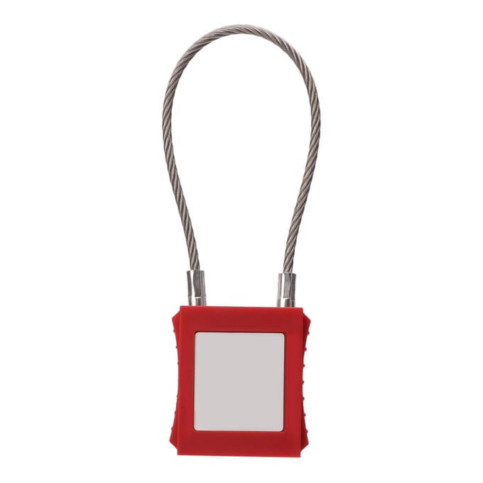 Lockout Tagout Kabelhangsloten 85mm Beugel Staal Veiligheidspadslot met 2 Sleutels voor Apparatuuronderhoud Rood rood