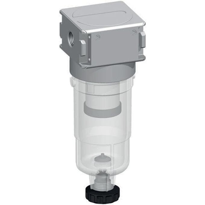 Voorfilter 0.3micron G1/8'' 130l/min Semi-Auto Polycarbonaat Multifix 0