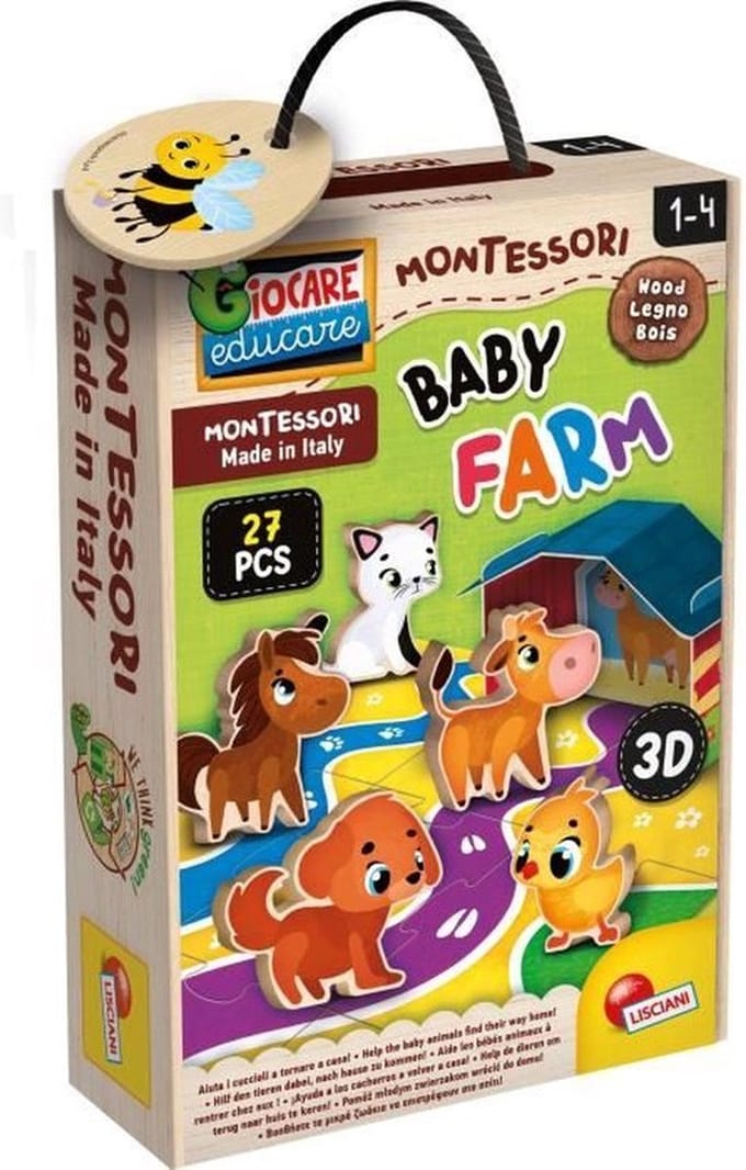 Lisciani - Montessori Baby - houten baby farm