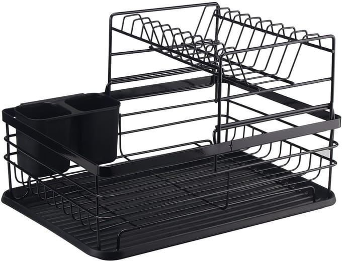 Elitehoff - Metalen Afdruiprek - Zwart - 43x32,5x27,5 cm