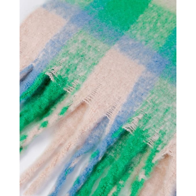 Onlmia check scarf cc - Abundant green