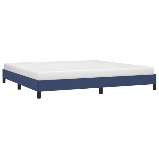 vidaXL - Bedframe - zonder - matras - stof - blauw - 200x200 - cm