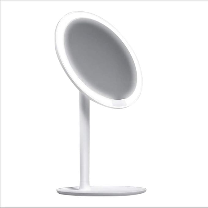 Make-up spiegel - Verlichte spiegel - Dagelijkse verzorging - Drie helderheidsniveaus - 6.5 inch - Wit