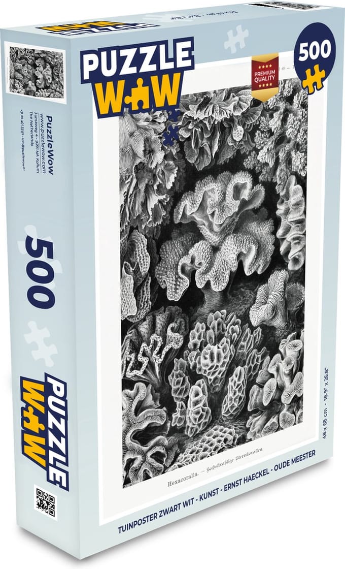 Puzzel Kunst - Koraal - Ernst Haeckel - Oude meesters - Natuur - Legpuzzel - Puzzel 500 stukjes