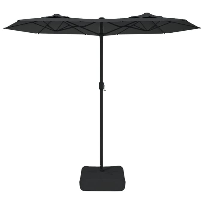 vidaXL - Parasol - dubbel - dak - 316x145 - cm - antracietkleurig