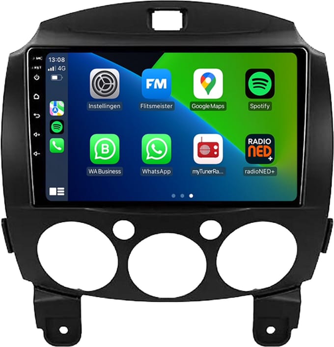 CarPlay autoradio geschikt voor Mazda 2 | 2008 t/m 2014 | Android 13 | Draadloos Apple CarPlay & Android Auto | 2GB + 32GB | 8-Core processor | Davilon | 2025 model | 2008 2009 2010 2011 2012 2013 2014 | Bluetooth & Wifi