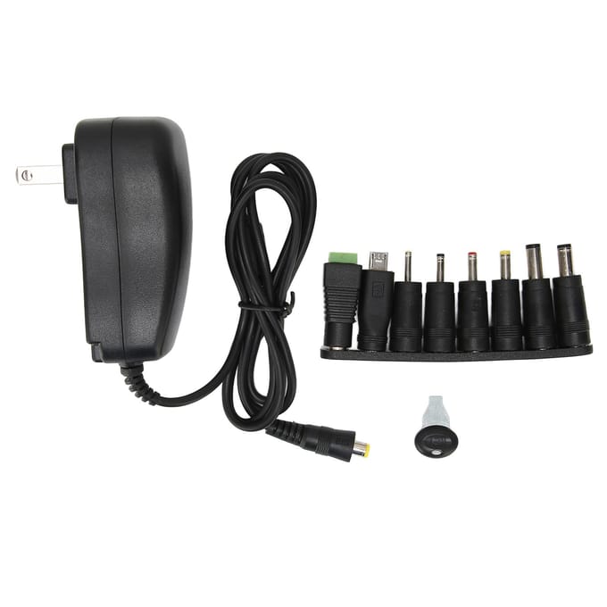 Multifunctionele 30W Universele Voedingsadapter met USB-poort Spanning Instelbare Voedingsadapter US Plug black