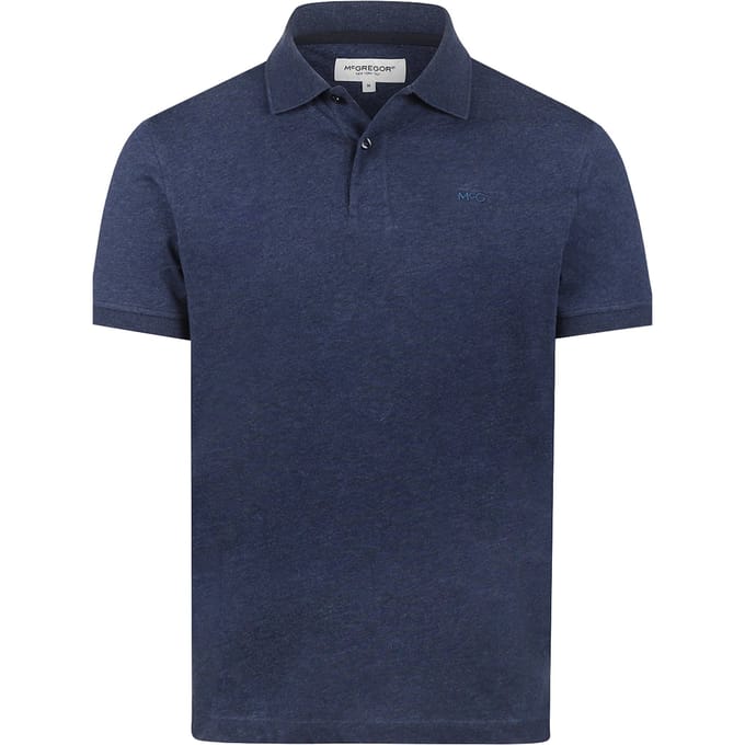 McGregor Poloshirt Melange Jersey Polo Mm261 9001 04 Medium Blue Mannen Maat - M