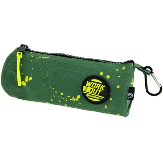 Work out etui rond, formaat 20 x 7 cm., kleur groen